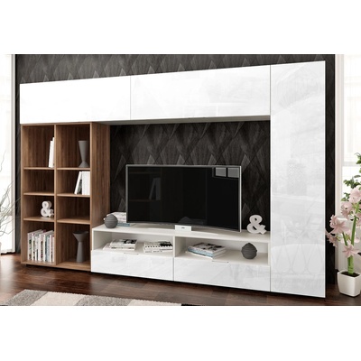 Холна секция Zita кастело коняк и бял гланц мдф