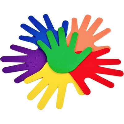 Kock Sport Značka na podlahu ruka dlaň modrá