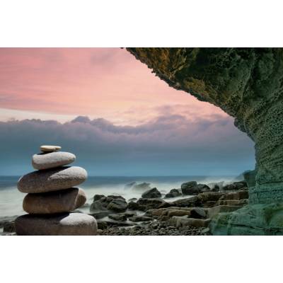 Bondecor Obraz na plátně "Kameny-sea" 150x80cm