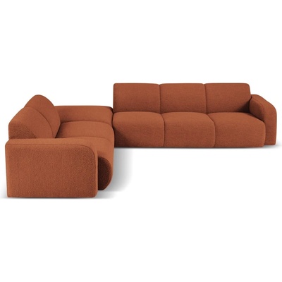 Micadoni Кафяв ъглов диван от плат букле (ляв ъгъл) Molino - Micadoni Home (MIC_LC_L_101_F1_MOLINO4)