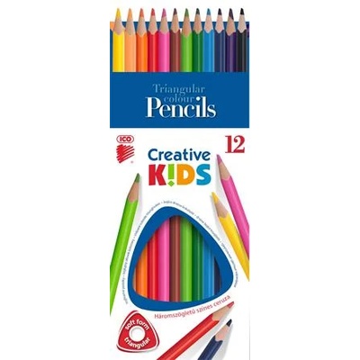 ICO Цветни моливи ICO Creative Kids триъгълни 12 броя 7140148002 (7140148002)