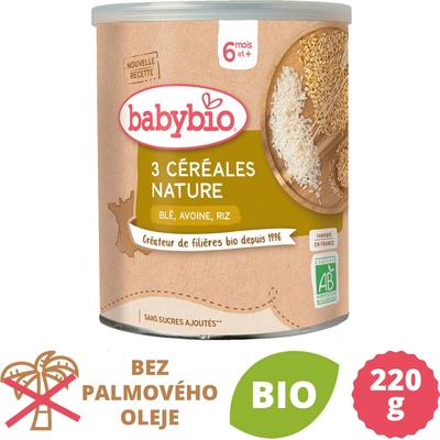 Babybio bezmliečna rýžovoquinoová s vanilkou 220 g