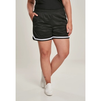 Urban Classics Дамски мрежести BIG SIZE къси панталони в черен цвят Urban Classics Ladies Stripes Mesh Hot Pants UB-TB2840-00007 - Черен, размер XXL