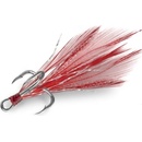 Delphin B!RD Hook TRIPLE červená pírka vel.10 3 ks