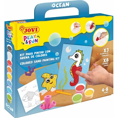 Jovi PLAY&FUN sada na maľovanie pieskom 12ks Ocean