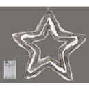 Emos Hvězda proutěná vykrojená 20 LED studená bílá 30cm kabel na baterie 40 x 40 x 4 cm