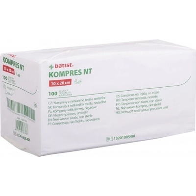 KOMPRES NT krytí z netkaného textilu 100 ks 10 x 20 cm