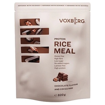 Voxberg Protein Rice Meal Čokoláda kakaové nibsy 0,6 kg