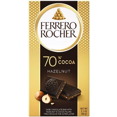 Ferrero Rocher Plnená horká čokoláda extra s lieskoorieškovou náplňou 90 g