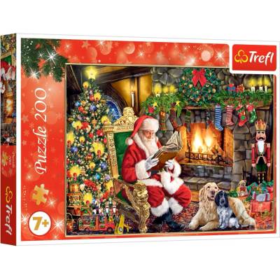 Trefl Пъзел Trefl от 200 части - Дядо Коледа край камината (13306)