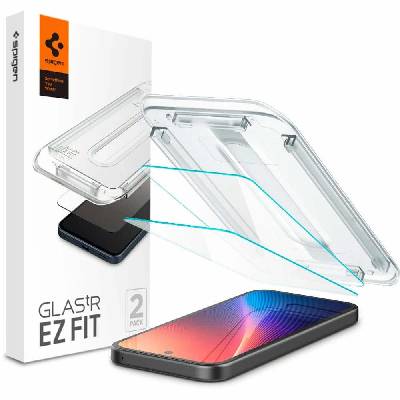 2 броя стъклени защитни покрития за дисплея на Google Pixel 9a - Spigen Glas. tR EZ Fit Tempered Glass 2 Pack (прозрачен) (AGL08938)