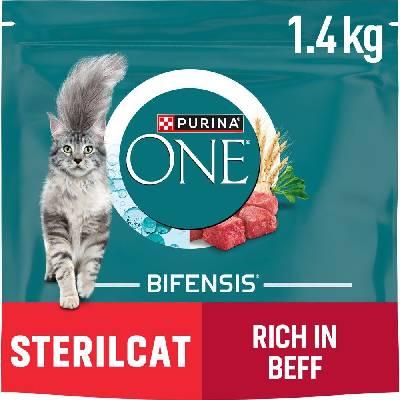 PURINA ONE Bifensis Sterilised Говеждо 1, 4 кг