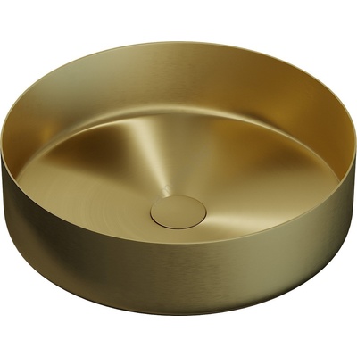 Bath Deluxe Мивка за плот ljordal, Ø 40 см, стомана/месинг (bt0164)