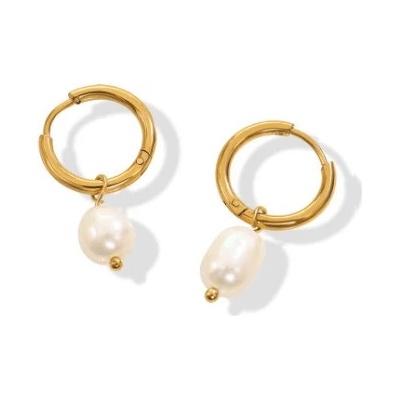 Ornamenti pozlacené Pearl Huggie gold ORT300009