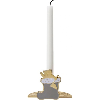 Stelton Svietnik na kónickú sviečku WHILE WAITING 10500 6 cm mosadzná nerezová oceľ