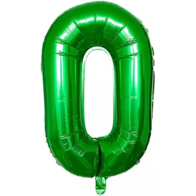 Godan Fóliový balónek B&C číslo 0 lahvově zelený 85 cm