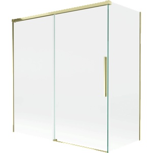 Mexen Rox параван за вана 2-крилен плъзгащ се 150 + 70 x 150 cm, прозрачен, златен - 8C9-150-070-50-00 (8C9-150-070-50-00)