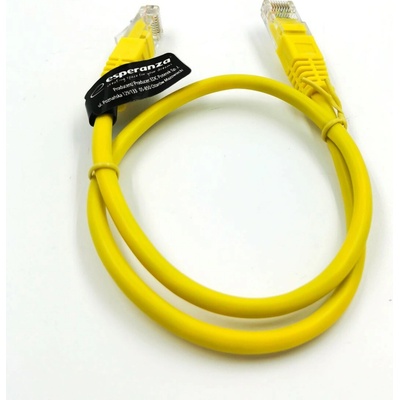 Esperanza EB272Y - 5901299951651 Patch, UTP CAT 5E, 0,5m, žlutý