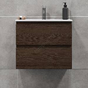 Bath Deluxe Шкаф за баня с мивка kenwood 61 см, цвят орех (setbt0095)