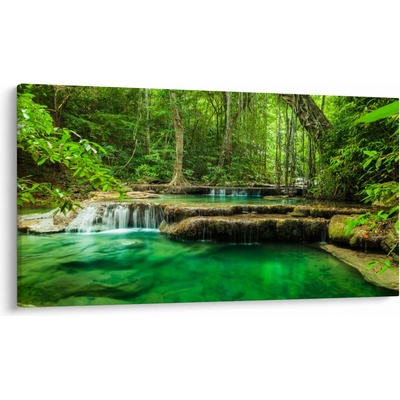 Obraz - Vodopád Erawan v Kanchanaburi, Thajsko, jednodielne 120x70 cm