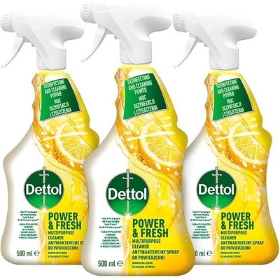 DETTOL Antibakteriálny sprej na povrchy Citrón a limeta 3 x 500 ml
