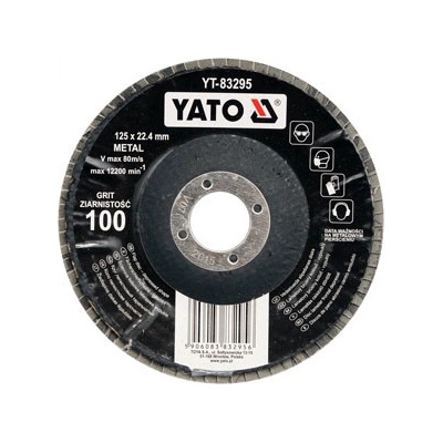 Yato Kotouč lamelový korundový 125 x 22,2 mm P100 YT-83295