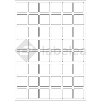 Labelea Samolepiace etikety 30x30 mm biele papierové, na hárku A4, pre laserovú a atramentovú tlač, Farba etikiet Biela, Počet hárkov v balení 100 EPS030030W048S