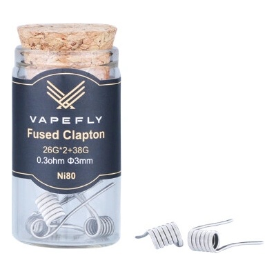 Vapefly předmotané spirálky Fused Clapton 26G*2+38G 0,3ohm 6ks