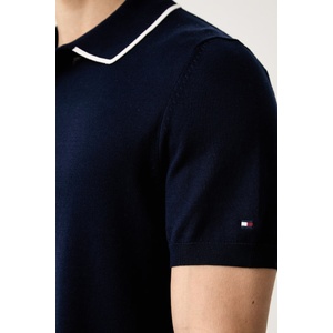 Tommy Hilfiger тениска с яка мъжка от памук (MW0MW43501)