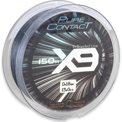 Iron Claw šňůra Pure Contact X9 šedá 150m 0,10mm