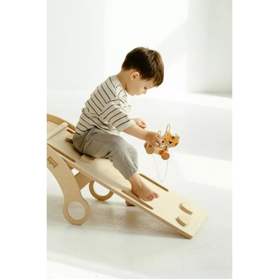 Babywood Šmykľavka lezecká stena prírodná malá