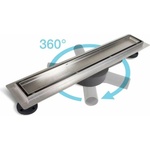 Balneo Комплект душ канал с капак 80 см Balneo 360 Drain, четкана неръждаема стомана (360-800)