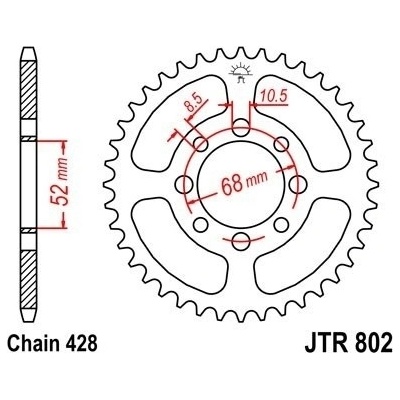 JT Sprockets JTR 802-37 – Zboží Mobilmania