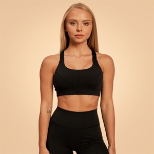 GymBeam BeastPink Спортен сутиен Sense Black S