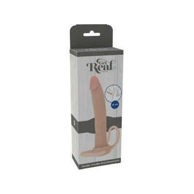 ToyJoy Get Real Double Trouble Silicone Dual-Ended Model 16cm Beige