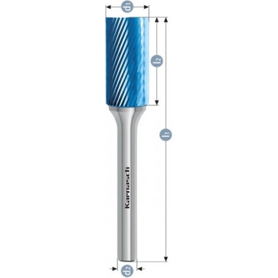 Karnasch Professional Tools Válcová fréza na kov Karnasch D 3,0×14 S3 L38 mm, bez čelního broušení, povlakovaná, HP-5
