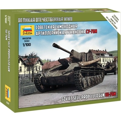 Zvezda SU 76M Soviet S.P.Gun 6239 1:100