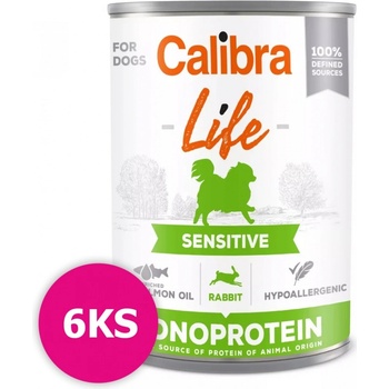 Calibra Dog Life Sensitive Rabbit 6 x 400 g