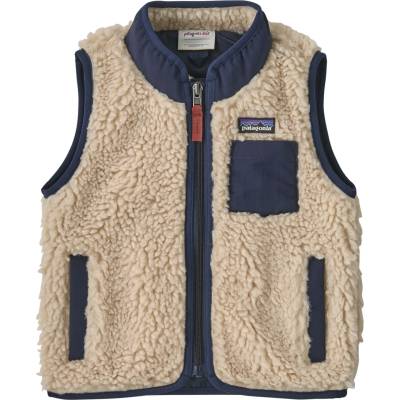 Patagonia Детски поларен елек Patagonia Kid's Baby Retro-X Vest Fleece vest - Dark Natural / New Navy - размер 6-12 Months (703-6203-0411)