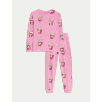 Marks & Spencer Пижама от чиста памучна материя с принт на пуканки (1-16 години) Marks & Spencer розова Marks & Spencer | Rozov | Момчешки | 10-11