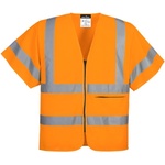 Portwest hi-vis c372 / Светлоотразителна жилетка с цип, къс ръкав - hv оранжев l (c372orrl)