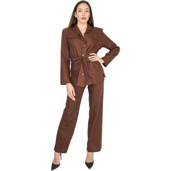 Image 1 of Кафяво сако от лен и вискоза (d12)