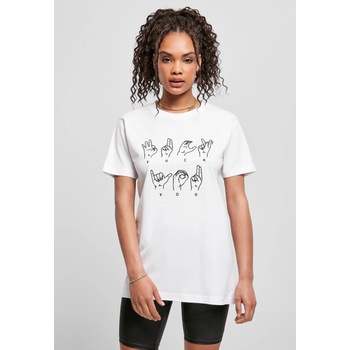 Mister Tee Дамска тениска в бял цвят Mister Tee Ladies FU Sign Language UB-MT1900-00220 - Бял, размер XXL