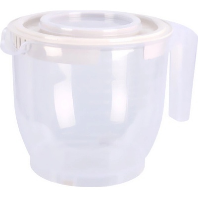 EH Excellent Houseware Mísa na mixování s držadlem a víkem, 2,2 l, bílá bílý