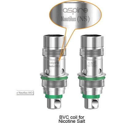 aSpire Nautilus BVC žhavící hlava nerez 1,8ohm 5ks