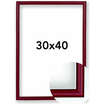 Fotorámeček BF Rozměr: 30 x 40 cm, Barva: Bordó, Typ zasklení: Plexi