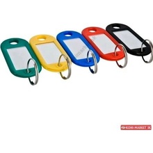 Prívesok na kľúče s menovkou D.RECT žltá 10 ks