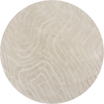 Flair Rugs Кремав ръчно изработен вълнен кръгъл килим ø 160 cm Mesmerise Natural - Flair Rugs (503119377382)