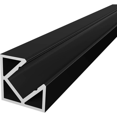 LED profil P3-5 černý mini rohový - Profil bez krytu 2m TL-094141 094141