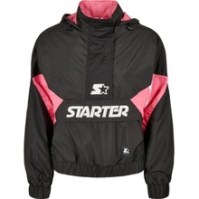 Ladies Starter Colorblock Halfzip Windbreaker black